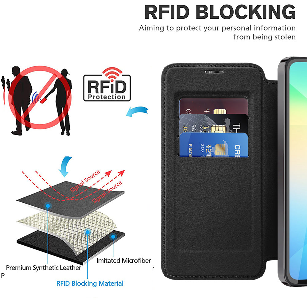 Techsuit - SmartMag Book Case - Samsung Galaxy A06 - Black