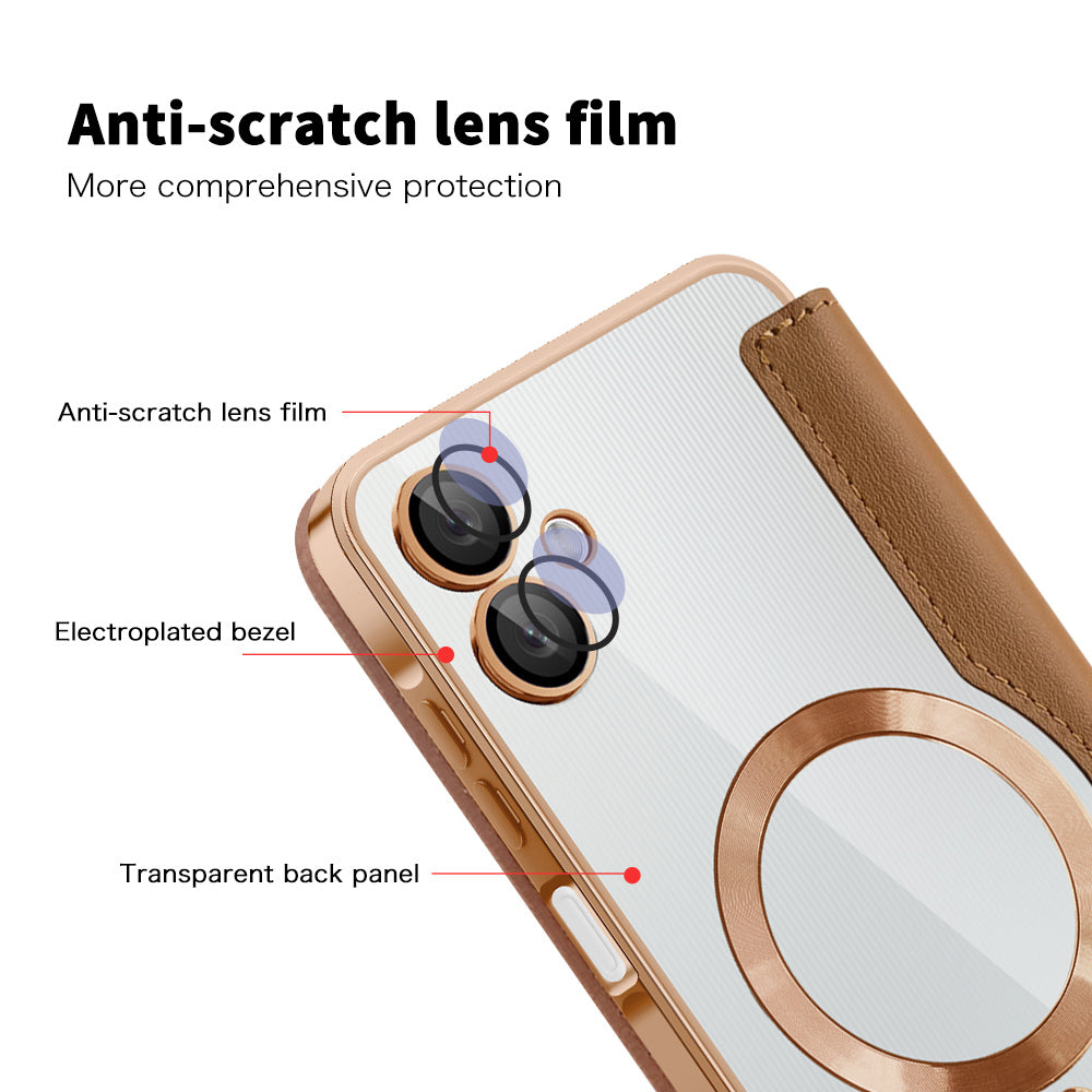 Techsuit - SmartMag Book Case - Samsung Galaxy A06 - Brown