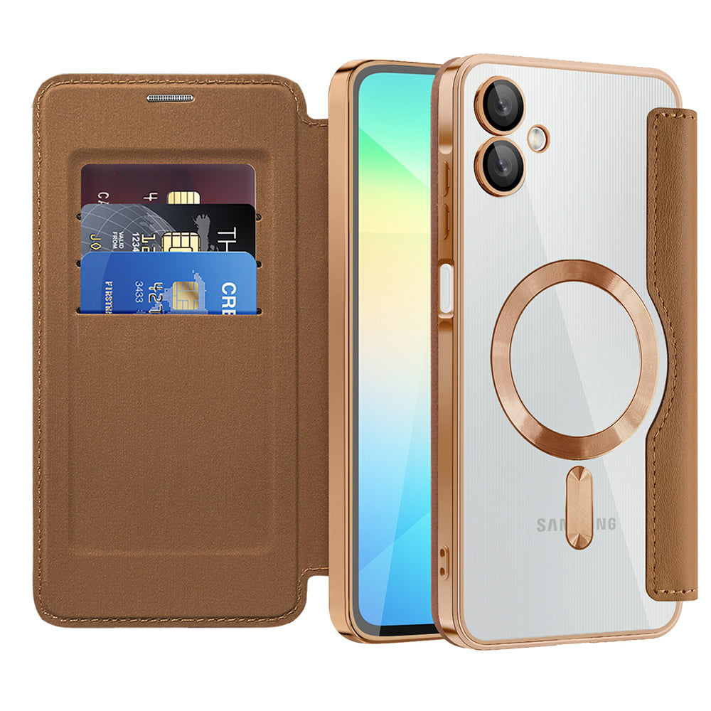 Techsuit - SmartMag Book Case - Samsung Galaxy A06 - Brown