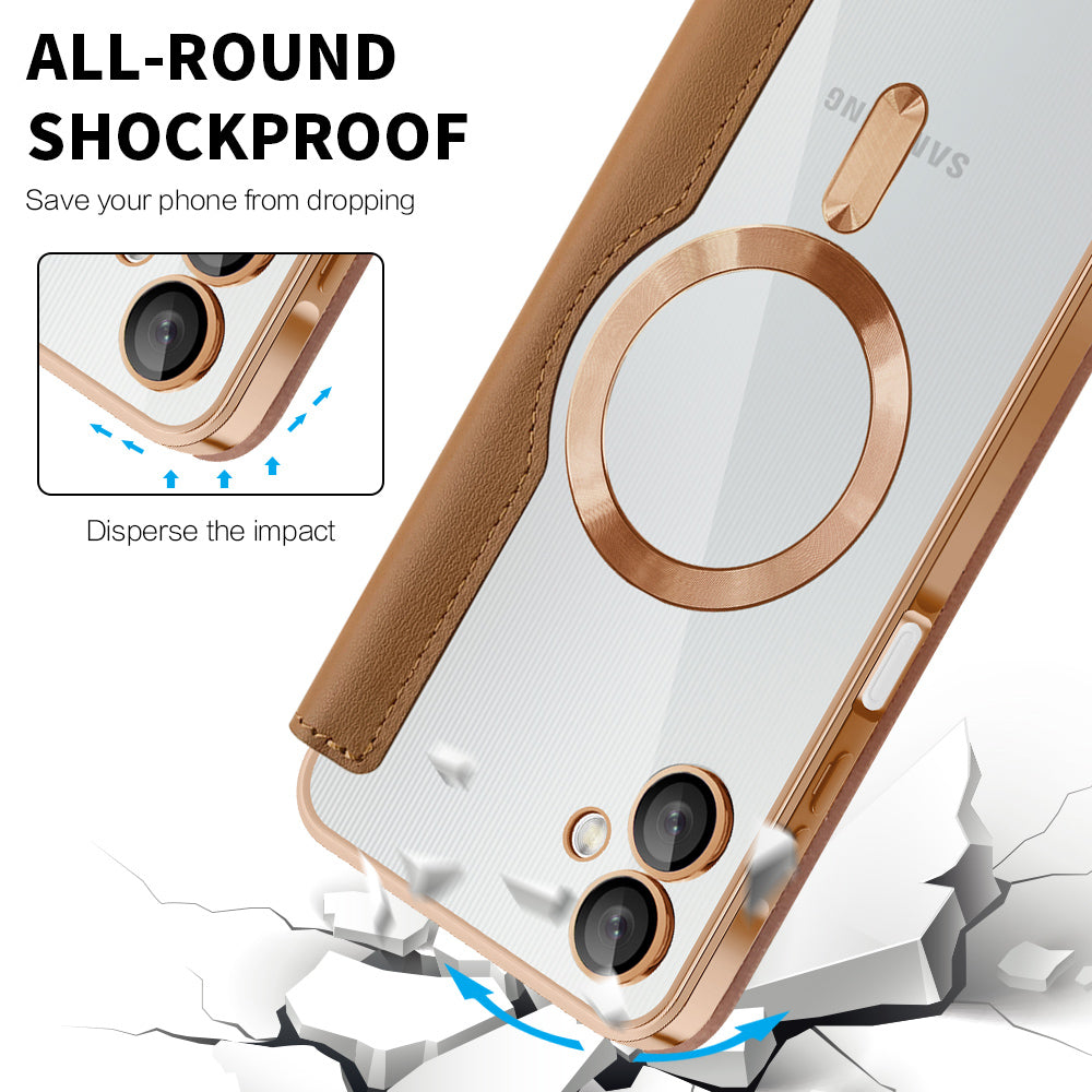 Techsuit - SmartMag Book Case - Samsung Galaxy A06 - Brown