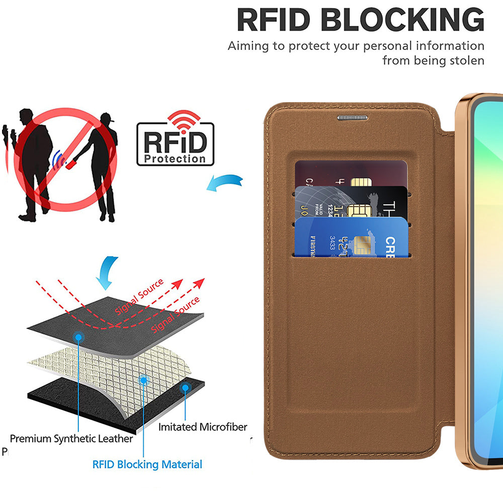 Techsuit - SmartMag Book Case - Samsung Galaxy A06 - Brown