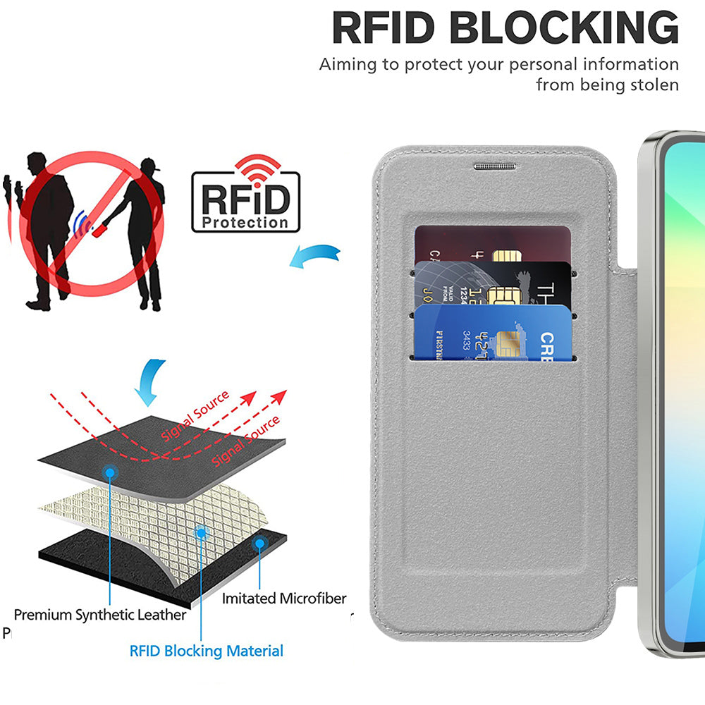 Techsuit - SmartMag Book Case - Samsung Galaxy A06 - Gray