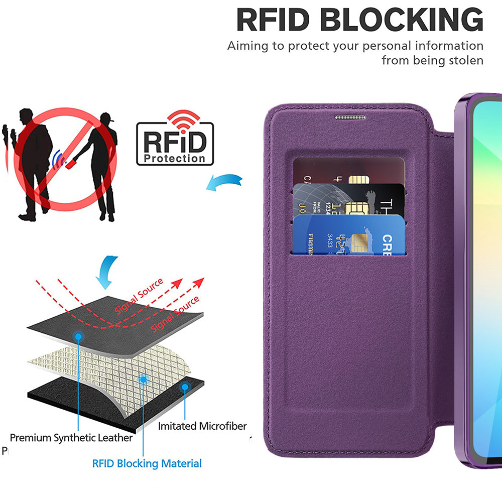 Techsuit - SmartMag Book Case - Samsung Galaxy A06 - Purple