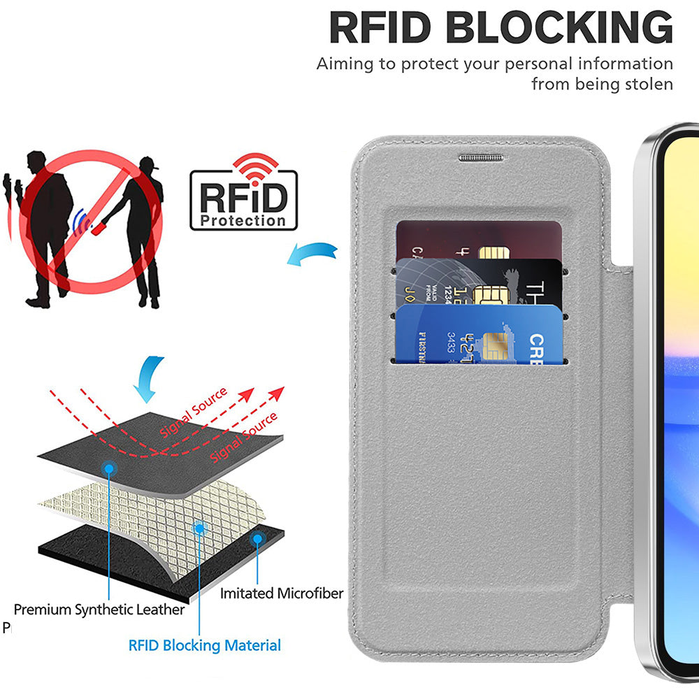 Techsuit - SmartMag Book Case - Samsung Galaxy A15 4G / A15 5G - Gray