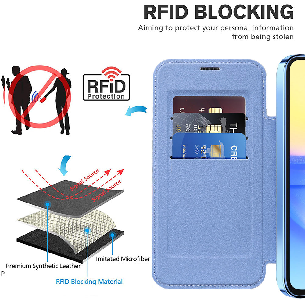 Techsuit - SmartMag Book Case - Samsung Galaxy A15 4G / A15 5G - Light Blue
