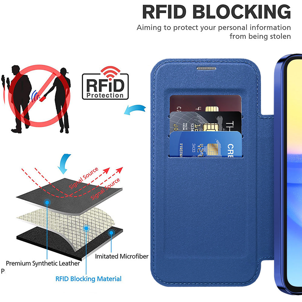 Techsuit - SmartMag Book Case - Samsung Galaxy A15 4G / A15 5G - Blue
