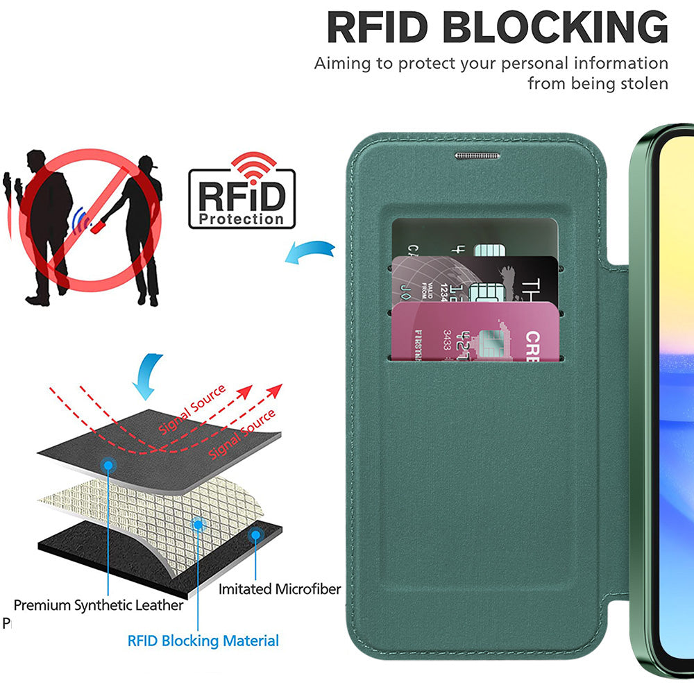 Techsuit - SmartMag Book Case - Samsung Galaxy A15 4G / A15 5G - Green