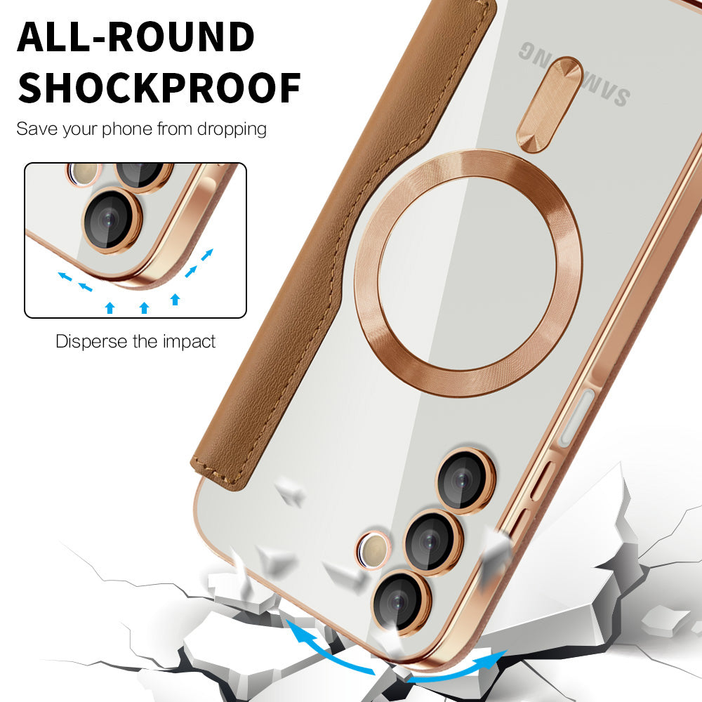 Techsuit - SmartMag Book Case - Samsung Galaxy A15 4G / A15 5G - Brown