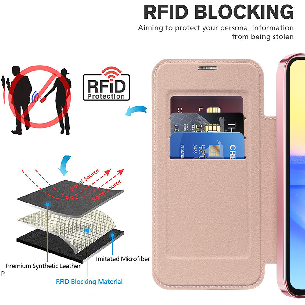 Techsuit - SmartMag Book Case - Samsung Galaxy A15 4G / A15 5G - Pink