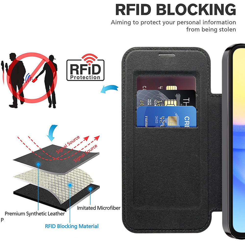 Techsuit - SmartMag Book Case - Samsung Galaxy A15 4G / A15 5G - Black