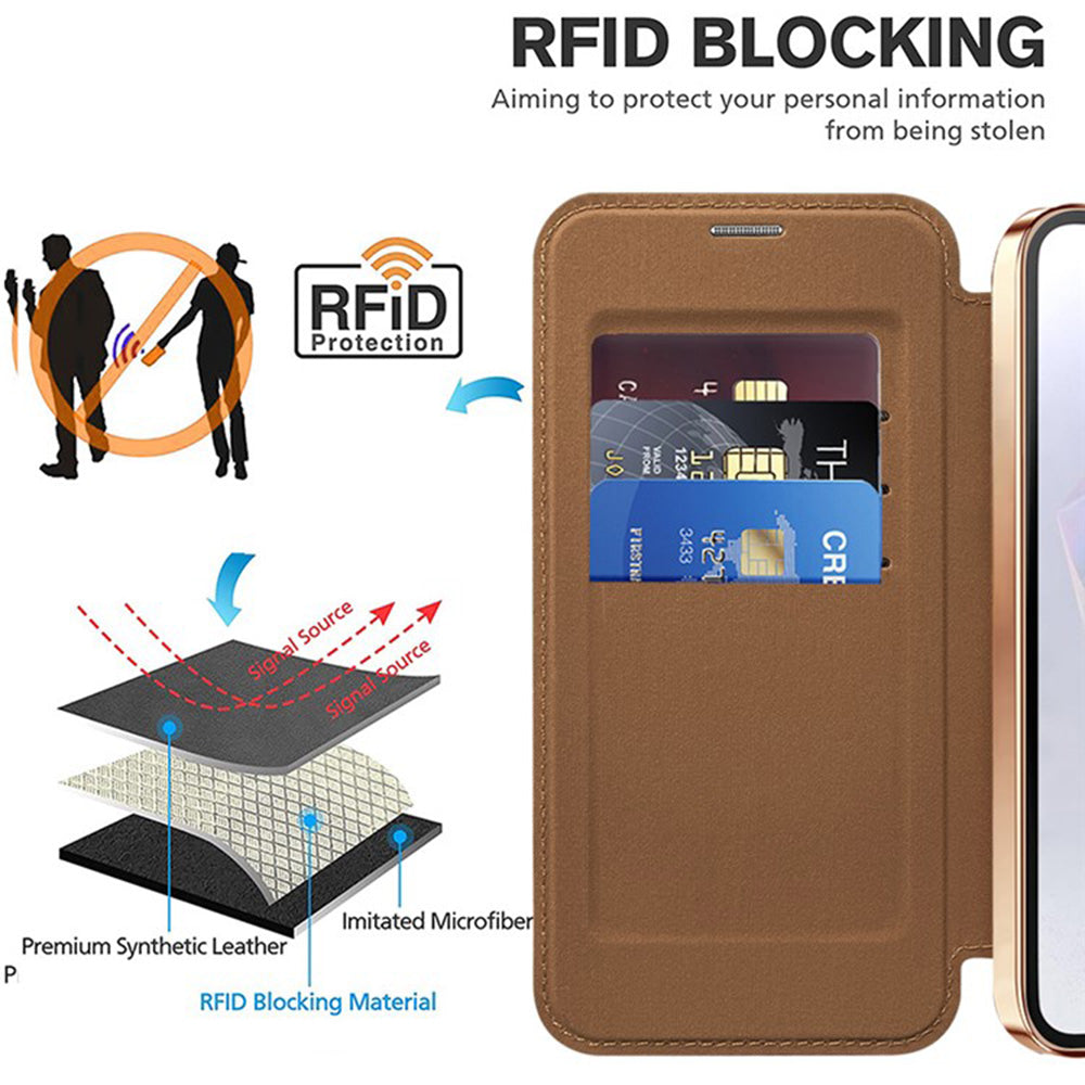 Techsuit - SmartMag Book Case - Samsung Galaxy A36 5G - Brown