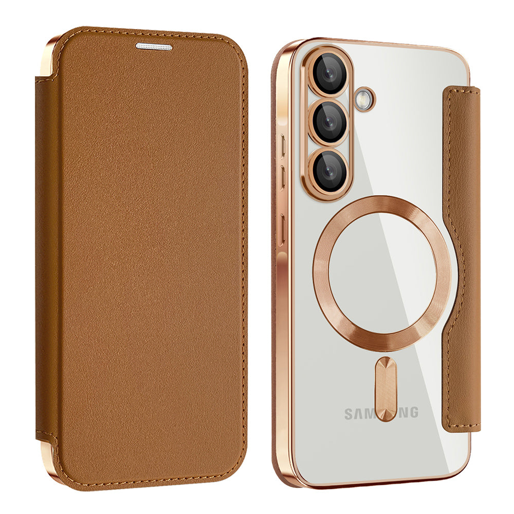 Techsuit - SmartMag Book Case - Samsung Galaxy A56 5G - Brown
