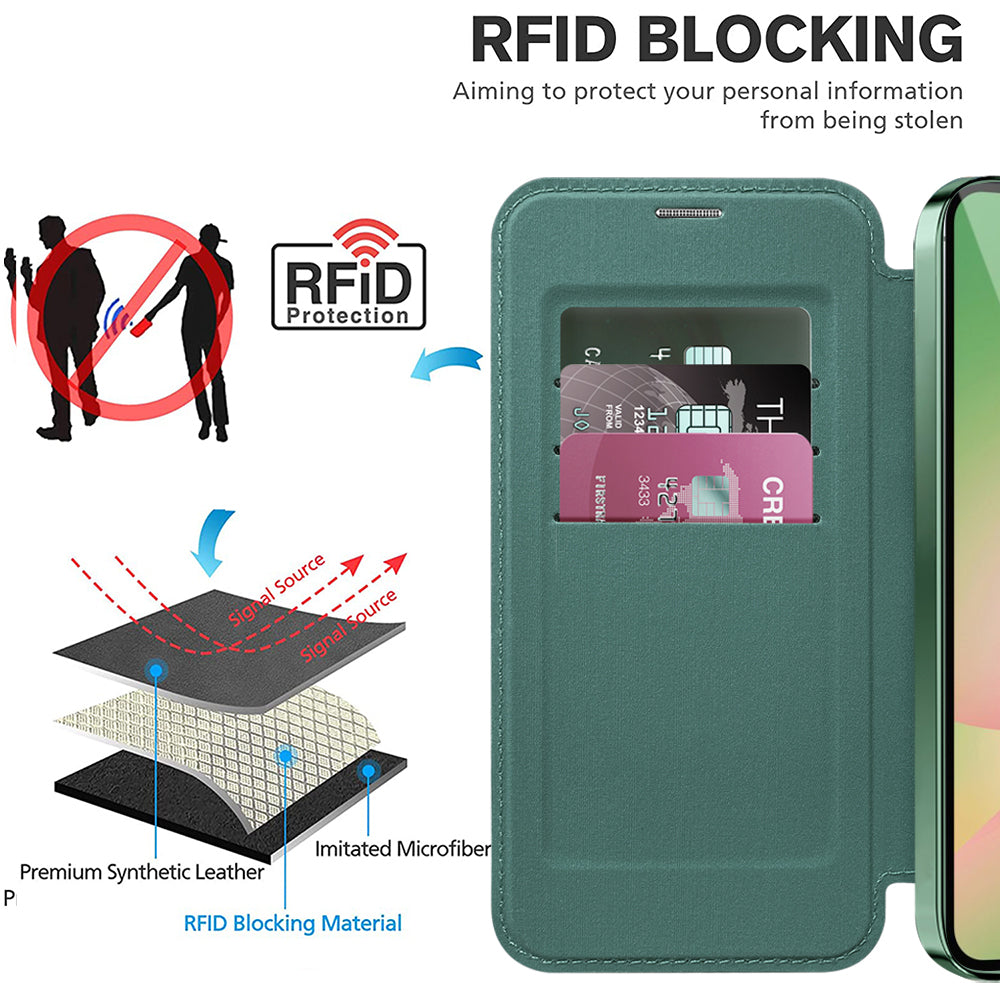 Techsuit - SmartMag Book Case - Samsung Galaxy A56 5G - Green