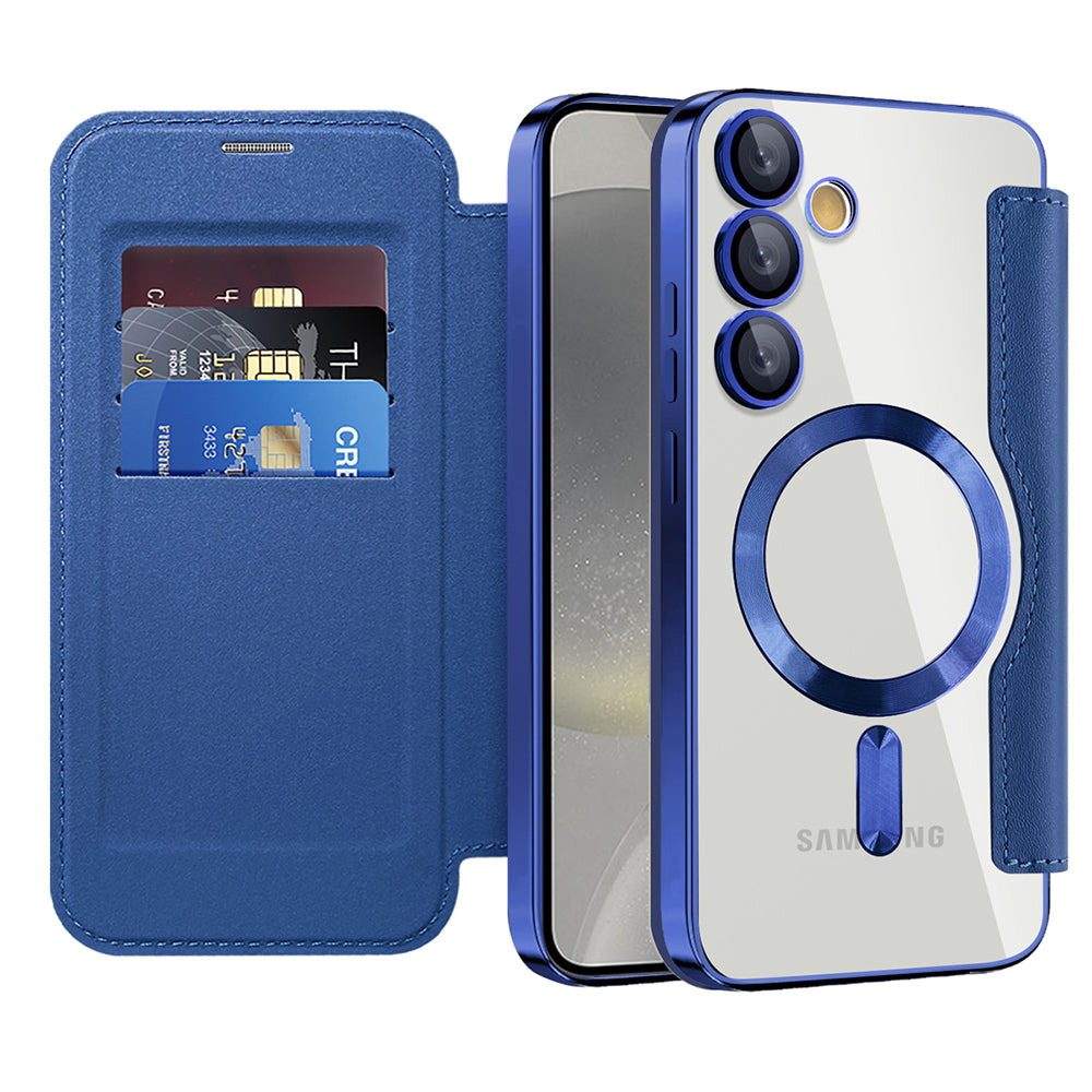 Techsuit - SmartMag Book Case - Samsung Galaxy S24 - Blue