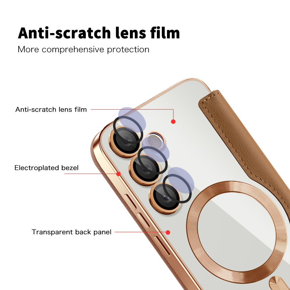 Techsuit - SmartMag Book Case - Samsung Galaxy S24 - Brown