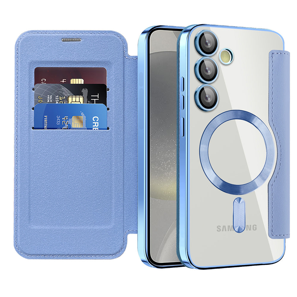 Techsuit - SmartMag Book Case - Samsung Galaxy S24 Plus - Light Blue