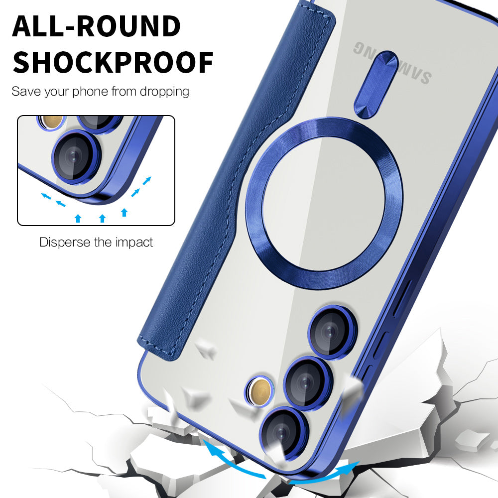 Techsuit - SmartMag Book Case - Samsung Galaxy S24 Plus - Blue