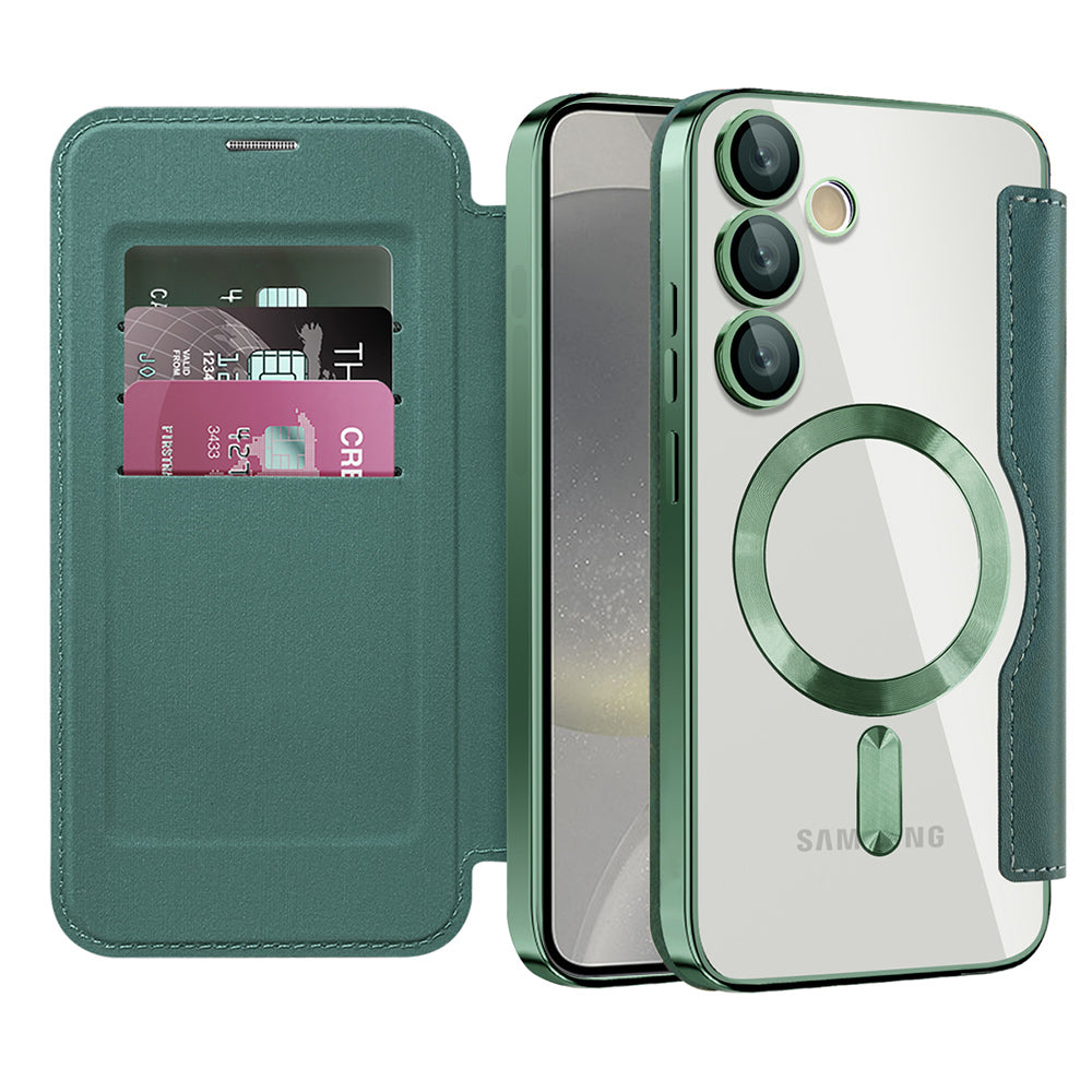 Techsuit - SmartMag Book Case - Samsung Galaxy S24 Plus - Green