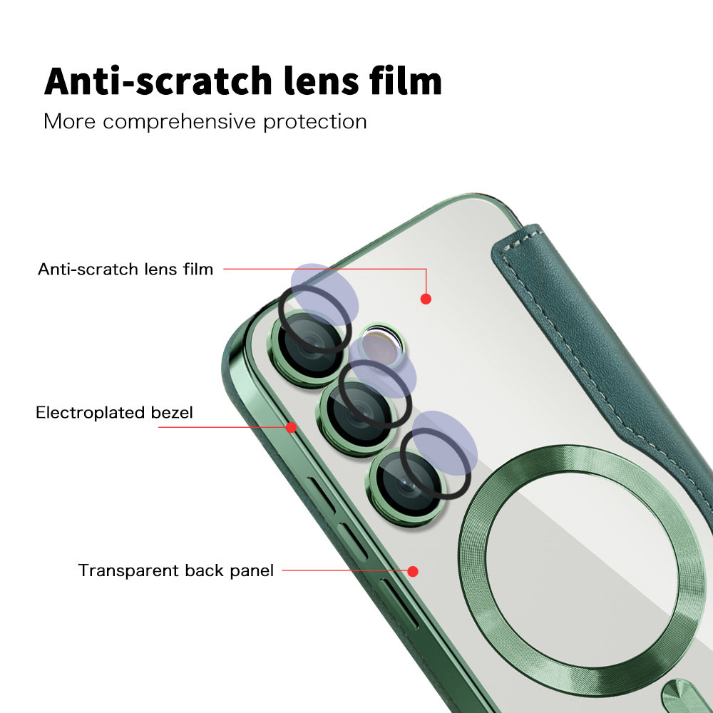 Techsuit - SmartMag Book Case - Samsung Galaxy S24 Plus - Green