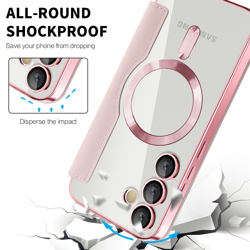 Techsuit - SmartMag Book Case - Samsung Galaxy S24 Plus - Pink