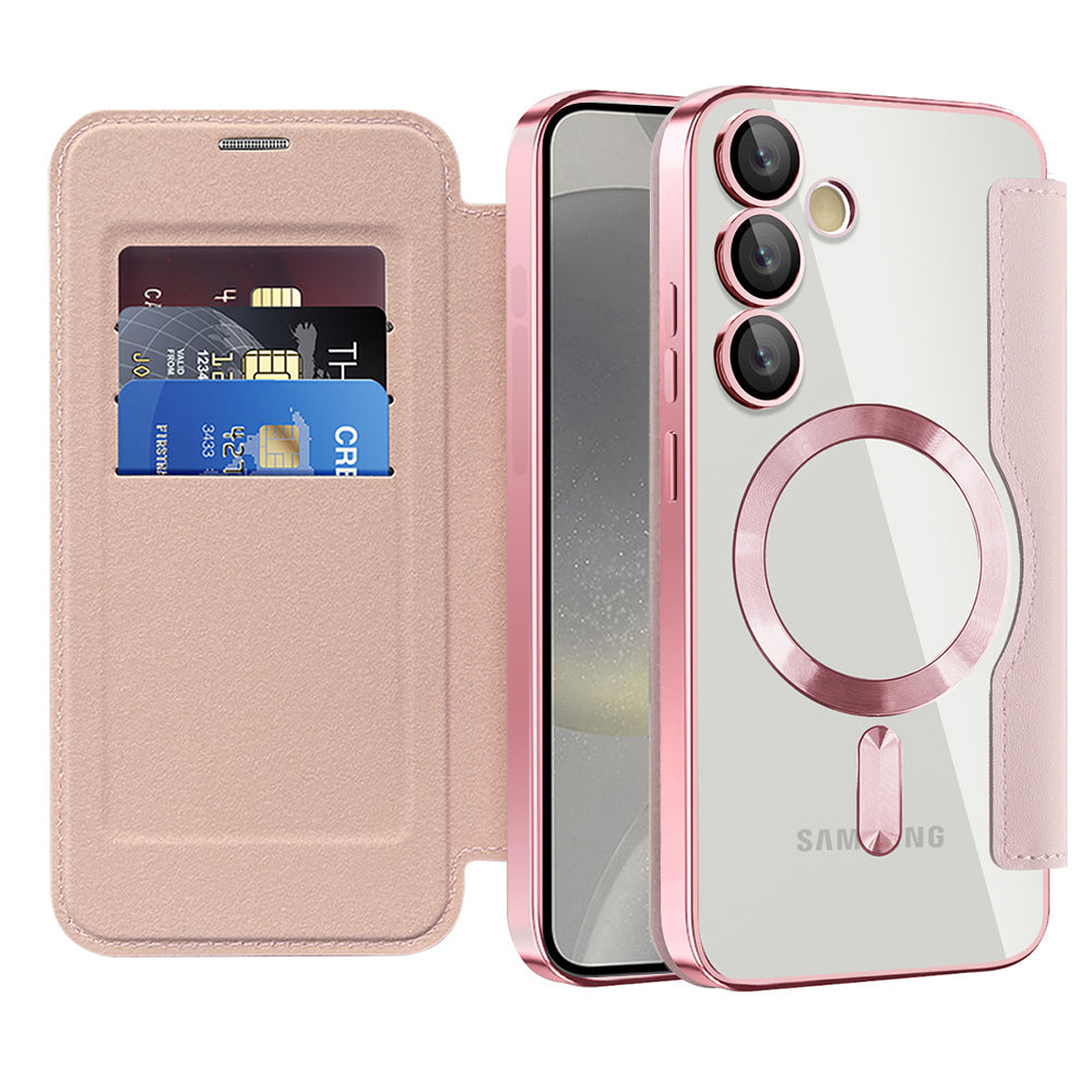 Techsuit - SmartMag Book Case - Samsung Galaxy S24 Plus - Pink