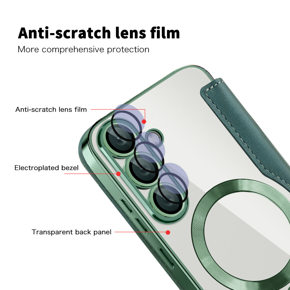Techsuit - SmartMag Book Case - Samsung Galaxy S25 - Green