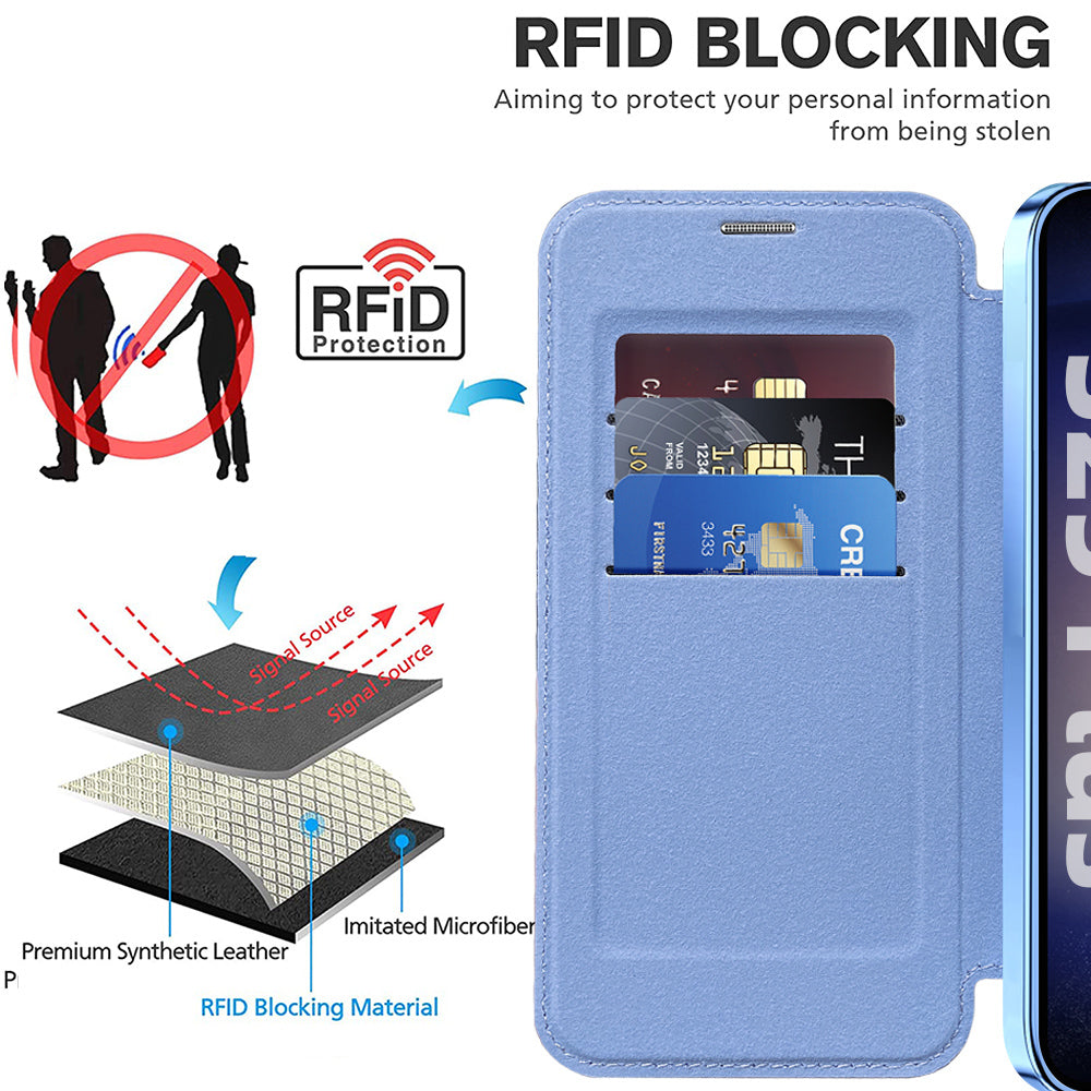 Techsuit - SmartMag Book Case - Samsung Galaxy S25 - Light Blue