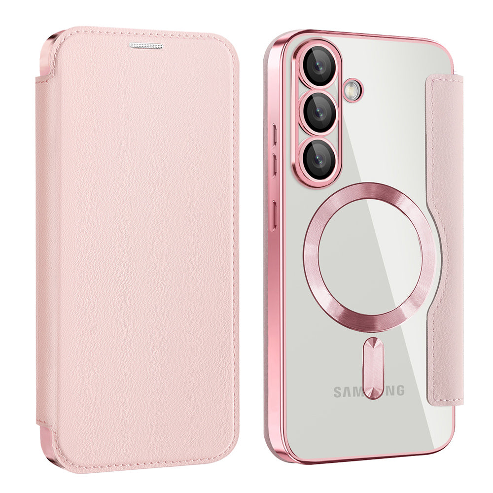 Techsuit - SmartMag Book Case - Samsung Galaxy S25 Plus - Pink