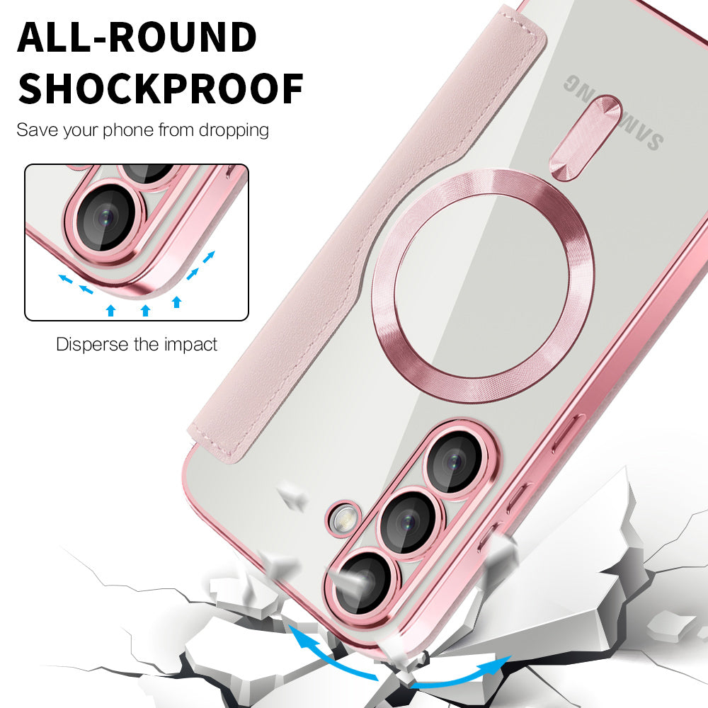 Techsuit - SmartMag Book Case - Samsung Galaxy S25 Plus - Pink