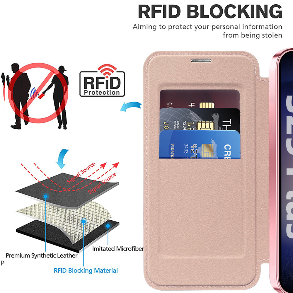Techsuit - SmartMag Book Case - Samsung Galaxy S25 Plus - Pink