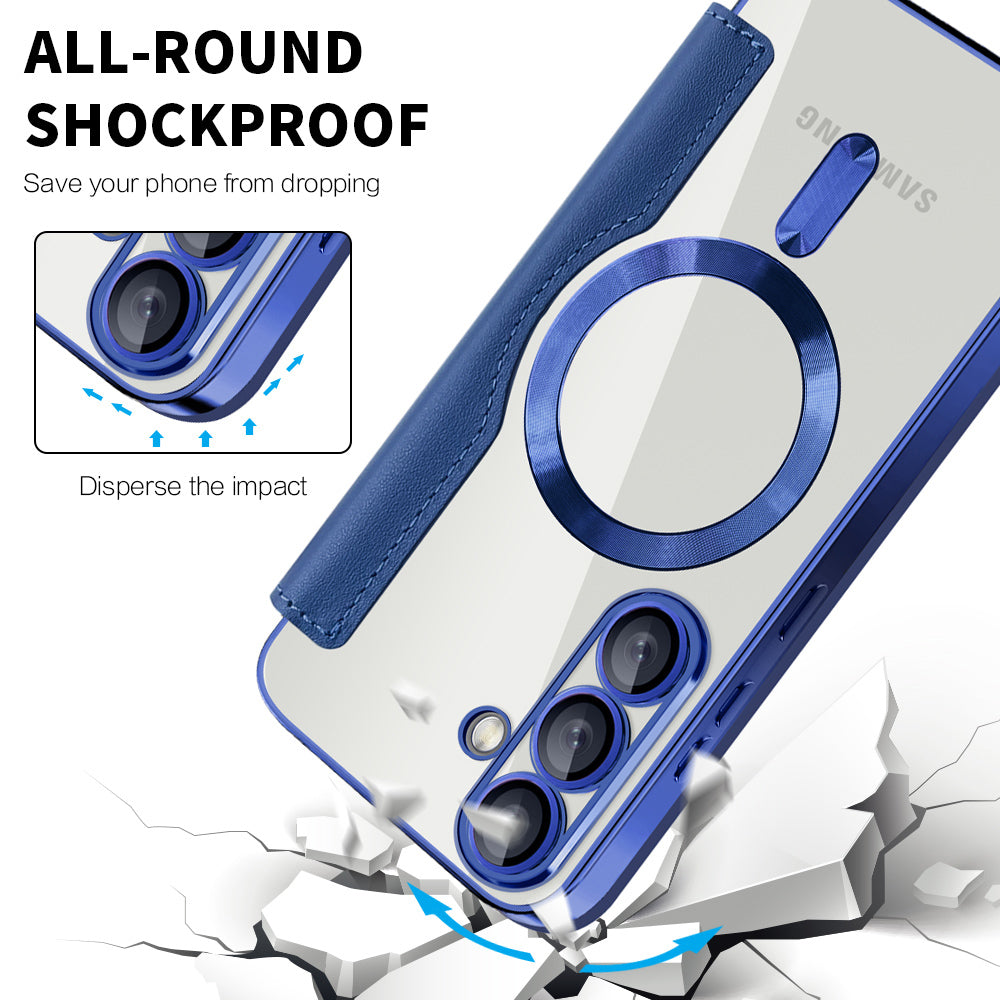Techsuit - SmartMag Book Case - Samsung Galaxy S25 Plus - Blue