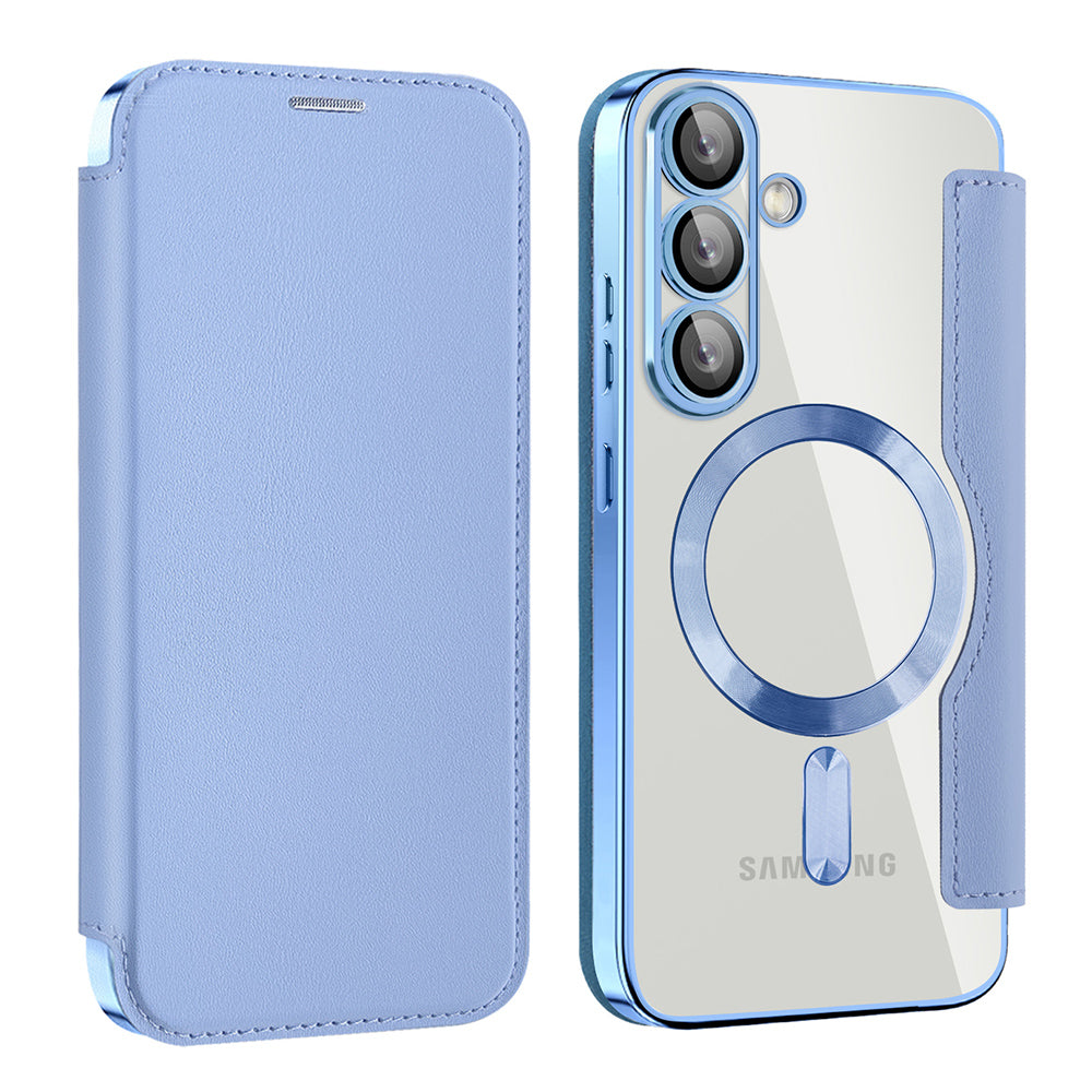 Techsuit - SmartMag Book Case - Samsung Galaxy S25 Plus - Light Blue