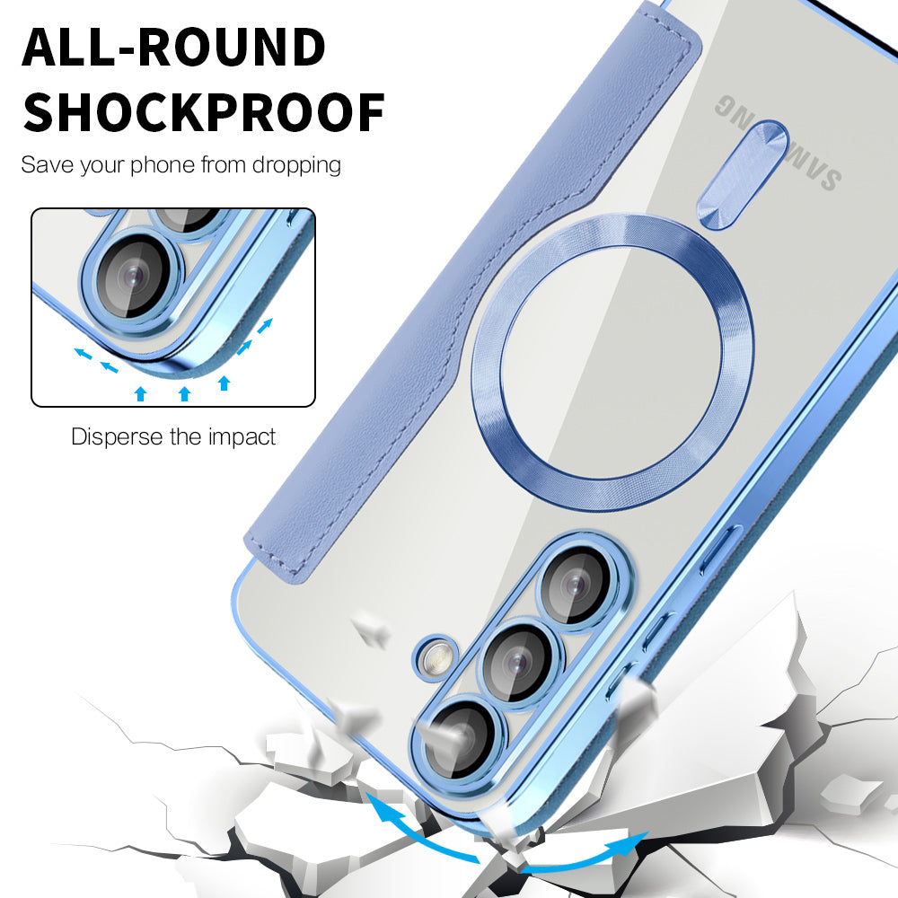 Techsuit - SmartMag Book Case - Samsung Galaxy S25 Plus - Light Blue