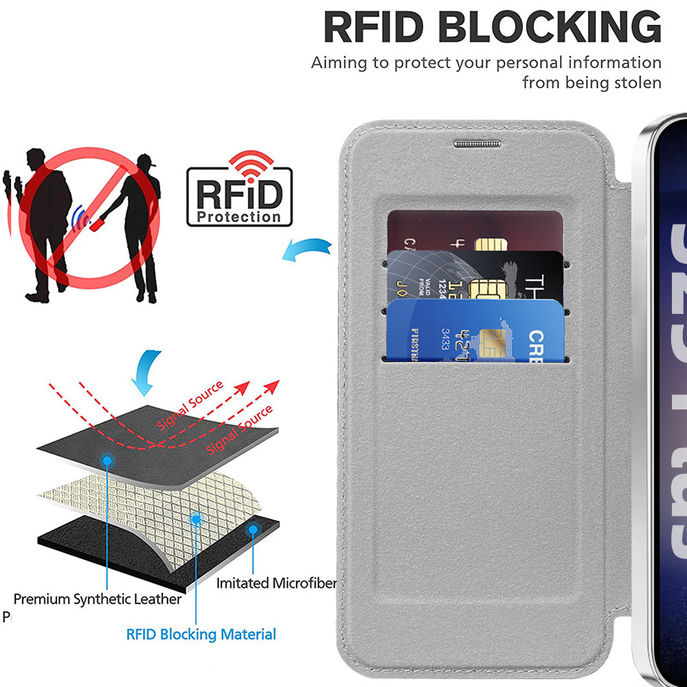 Techsuit - SmartMag Book Case - Samsung Galaxy S25 Plus - Gray