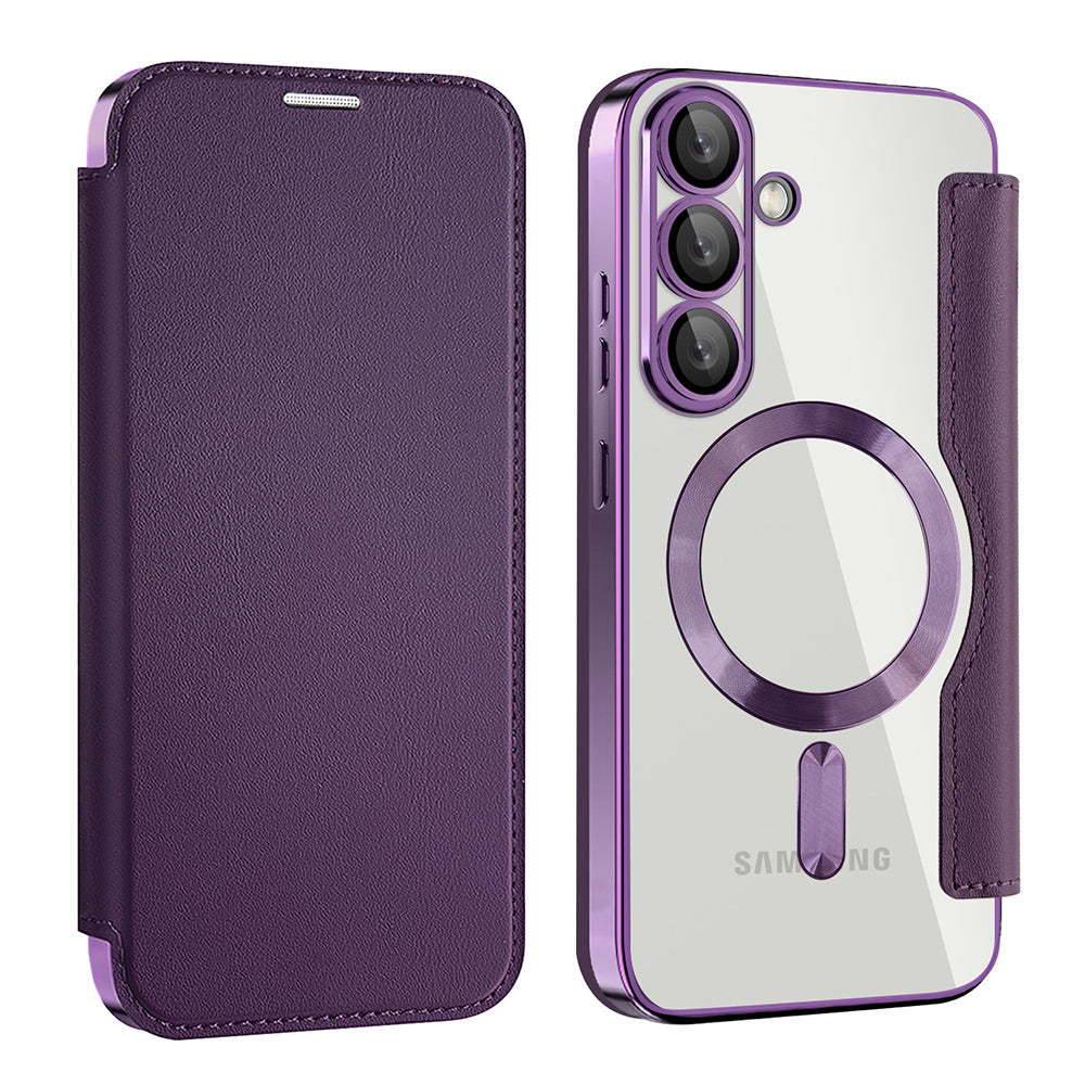 Techsuit - SmartMag Book Case - Samsung Galaxy S25 Plus - Purple