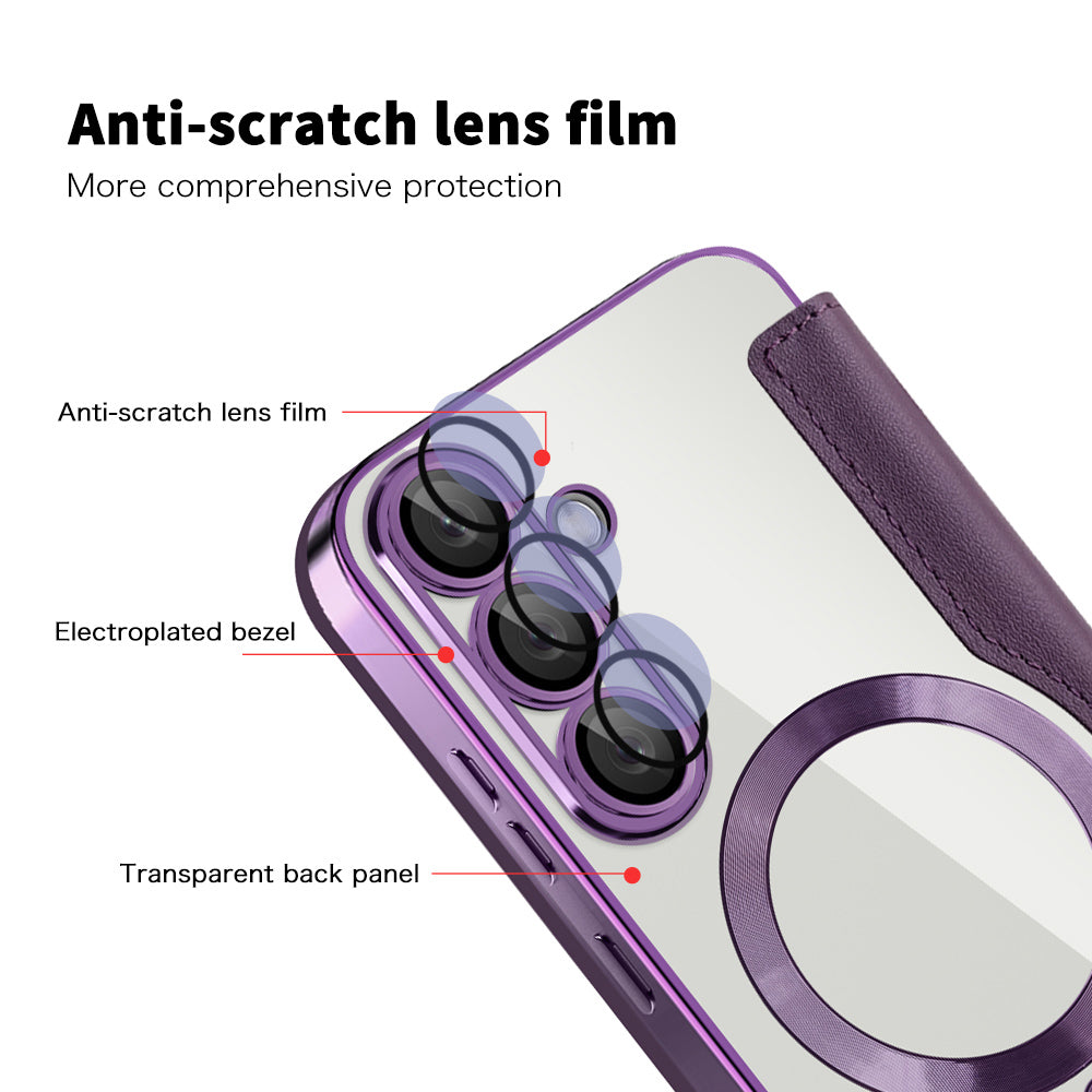 Techsuit - SmartMag Book Case - Samsung Galaxy S25 Plus - Purple