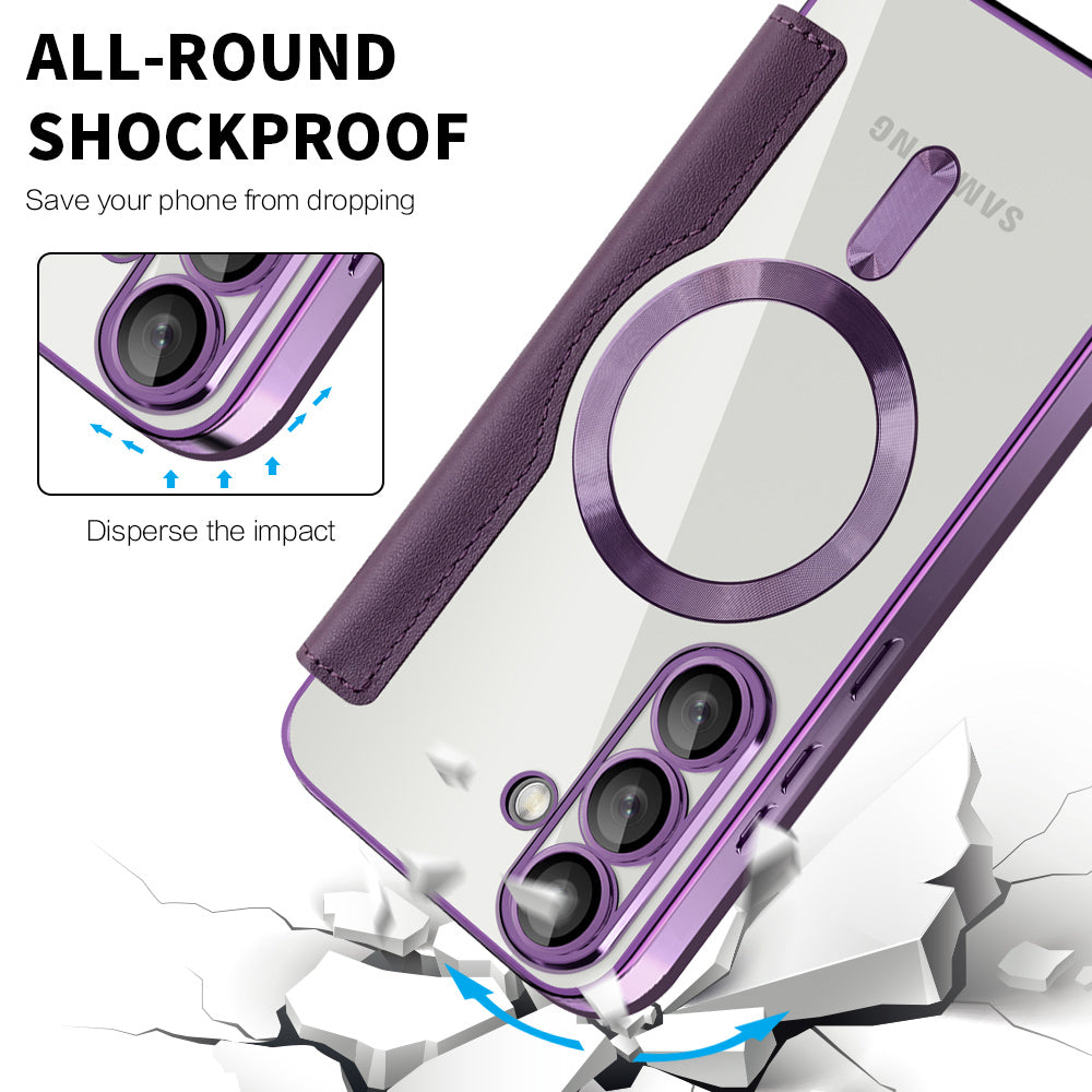 Techsuit - SmartMag Book Case - Samsung Galaxy S25 Plus - Purple