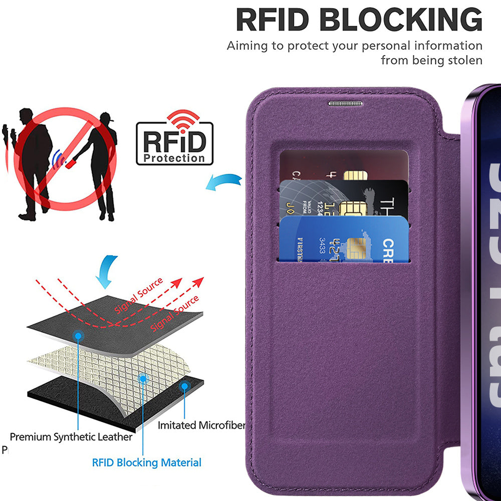 Techsuit - SmartMag Book Case - Samsung Galaxy S25 Plus - Purple