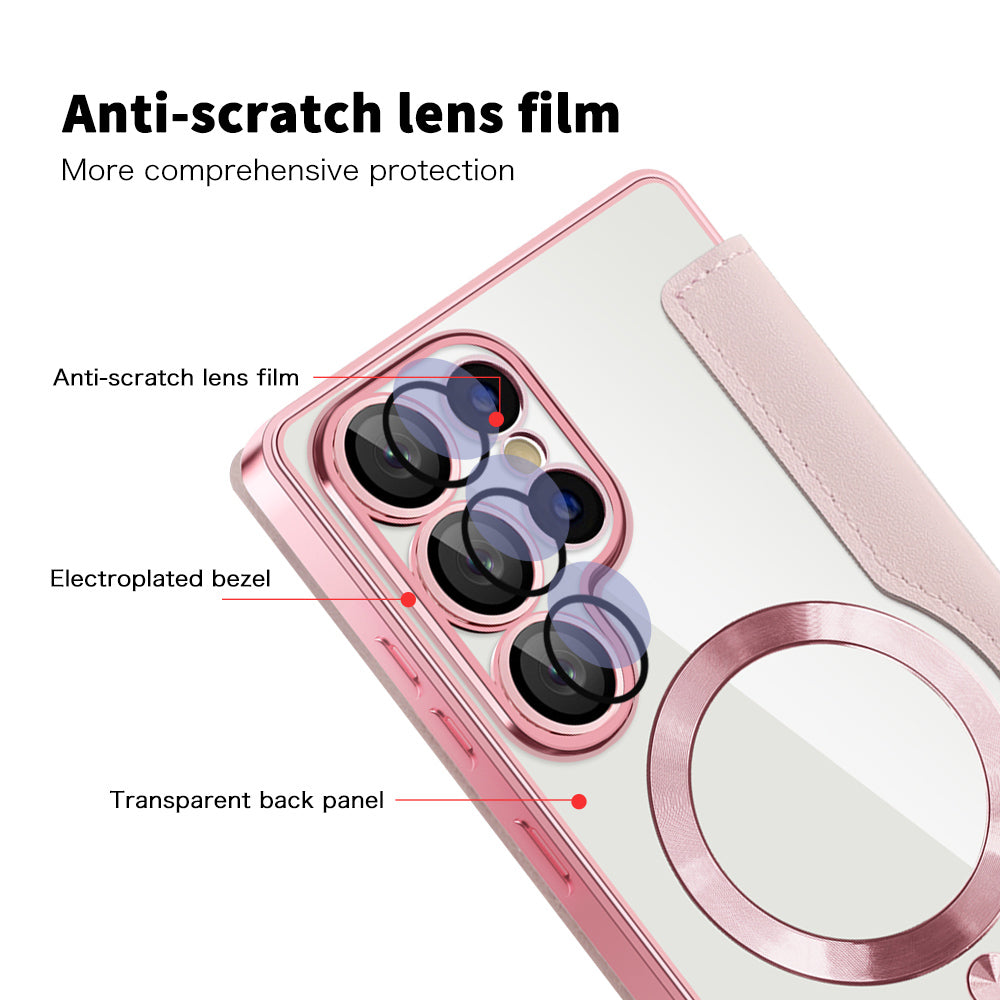 TechSuit Husa de protectie Techsuit SmartMag Book compatibil cu Samsung Galaxy S25 Ultra, Roz – imagine 3
