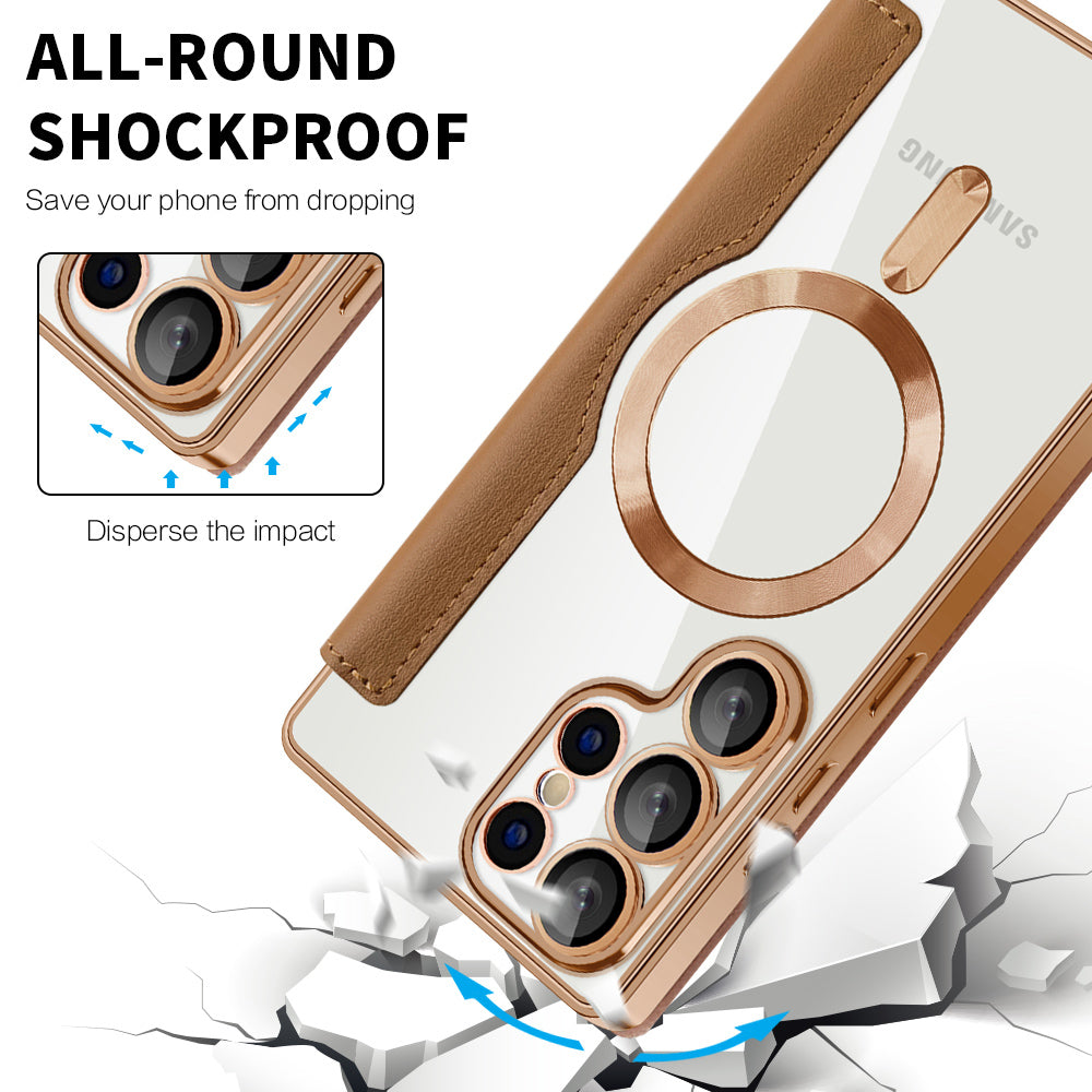 Techsuit - SmartMag Book Case - Samsung Galaxy S25 Ultra - Brown