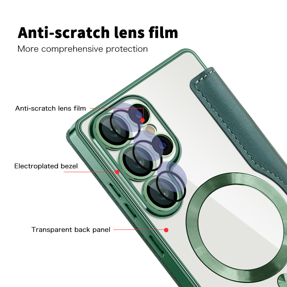 Techsuit - SmartMag Book Case - Samsung Galaxy S25 Ultra - Green