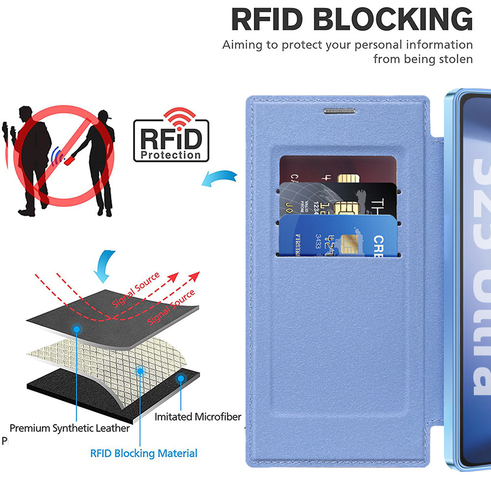 Techsuit - SmartMag Book Case - Samsung Galaxy S25 Ultra - Light Blue