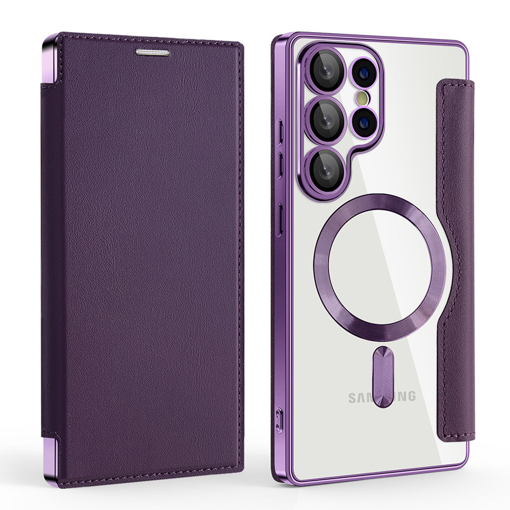 Techsuit - SmartMag Book Case - Samsung Galaxy S25 Ultra - Purple