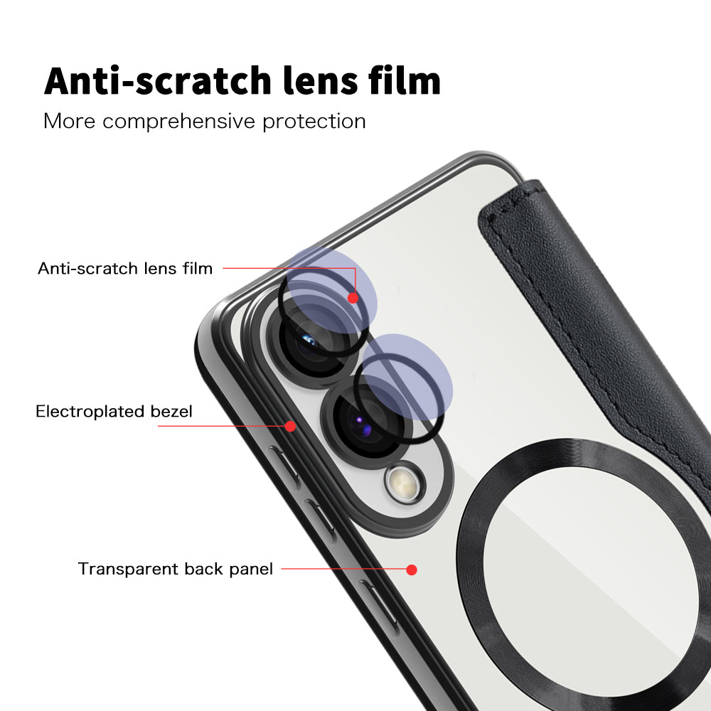 Techsuit - SmartMag Book Case - Samsung Galaxy S25 Edge - Black