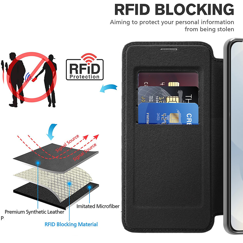 Techsuit - SmartMag Book Case - Samsung Galaxy S25 Edge - Black