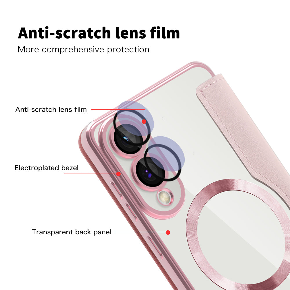 Techsuit - SmartMag Book Case - Samsung Galaxy S25 Edge - Pink