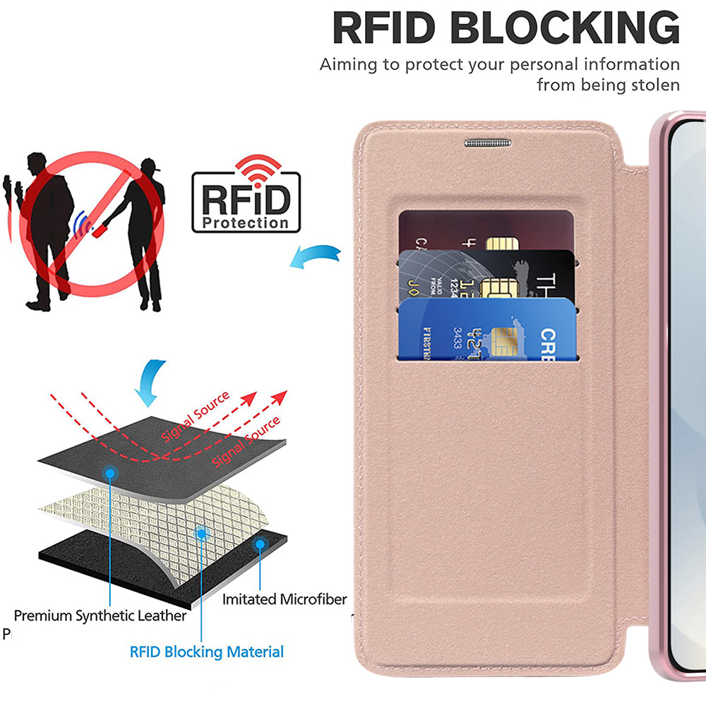 Techsuit - SmartMag Book Case - Samsung Galaxy S25 Edge - Pink