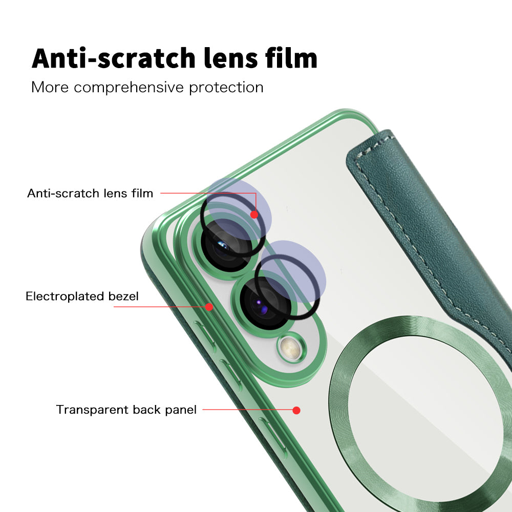 Techsuit - SmartMag Book Case - Samsung Galaxy S25 Edge - Green