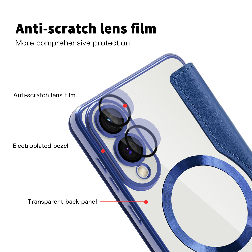 Techsuit - SmartMag Book Case - Samsung Galaxy S25 Edge - Blue