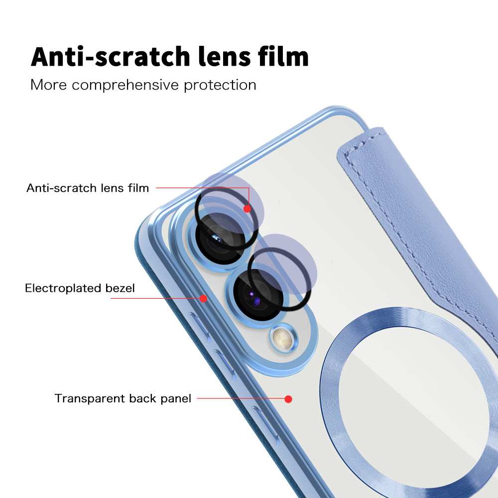 Techsuit - SmartMag Book Case - Samsung Galaxy S25 Edge - Light Blue